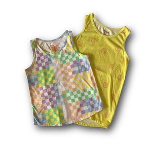 Bundle of 2 Cat & Jack | Size M (7/8) Girls | Color Block & Sunshine Tank Tops